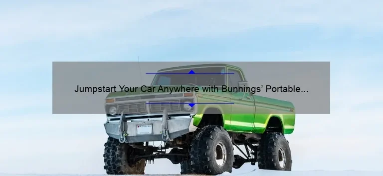 Jumpstart Your Car Anywhere with Bunnings’ Portable Jump Starter