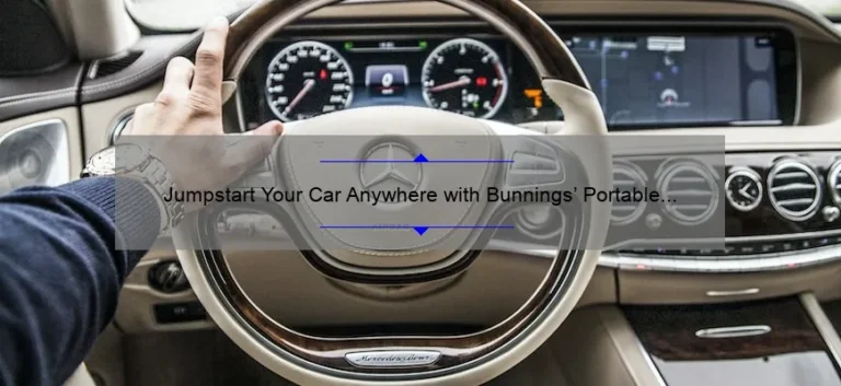 Jumpstart Your Car Anywhere with Bunnings’ Portable Jump Starter