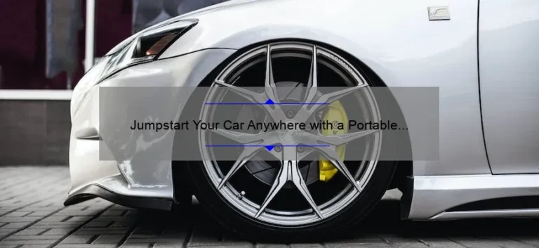 Jumpstart Your Car Anywhere with a Portable Jump Starter Pack