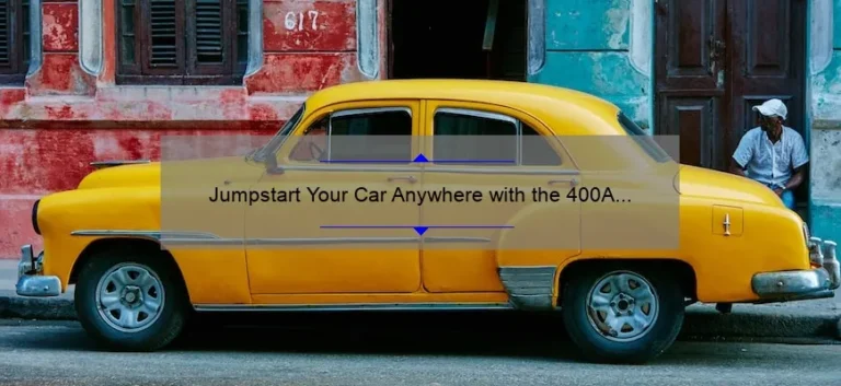 Jumpstart Your Car Anywhere with the 400A Portable Emergency Jump Starter Jumpstart Your Car Anywhere with the 400A Portable Emergency Jump Starter