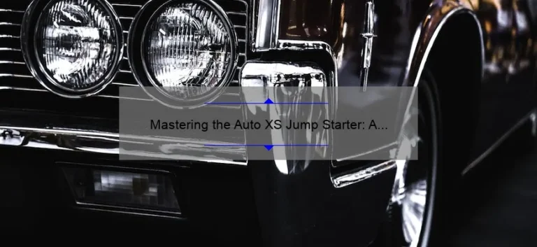Mastering the Auto XS Jump Starter: A Comprehensive Manual Guide