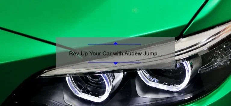 Rev Up Your Car with Audew Jump Starter from AutoZone