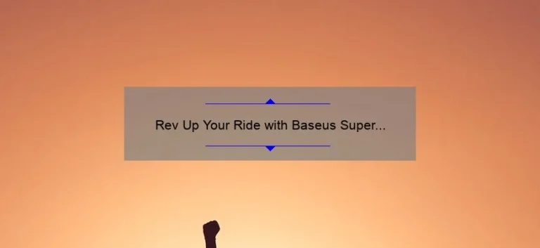 Rev Up Your Ride with Baseus Super Energy Pro Car Jump Starter