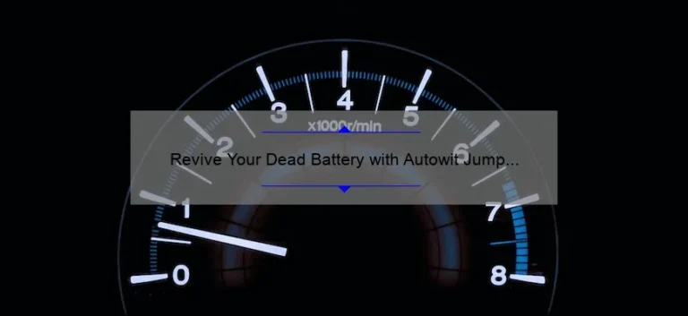 Revive Your Dead Battery with Autowit Jump Starter Supercap 2: The Ultimate Solution for Car Emergencies Revive Your Dead Battery with Autowit Jump Starter Supercap 2: The Ultimate Solution for Car Emergencies