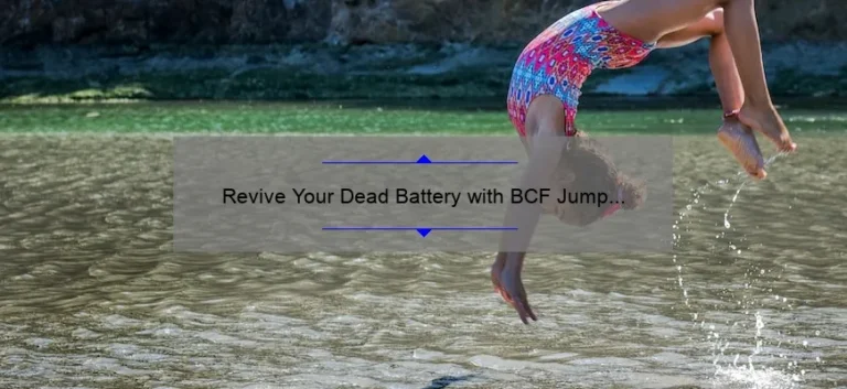 Revive Your Dead Battery with BCF Jump Starter: A Comprehensive Guide