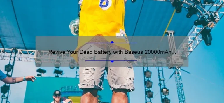 Revive Your Dead Battery with Baseus 20000mAh Jump Starter: A Comprehensive Review