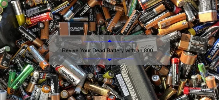 Revive Your Dead Battery with an 800 CCA Jump Starter: A Comprehensive Guide Revive Your Dead Battery with an 800 CCA Jump Starter: A Comprehensive Guide