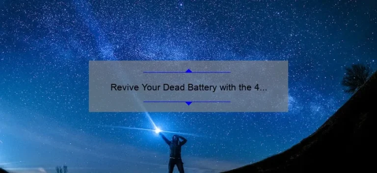 Revive Your Dead Battery with the 4 in 1 Jump Starter: A Comprehensive Guide Revive Your Dead Battery with the 4 in 1 Jump Starter: A Comprehensive Guide