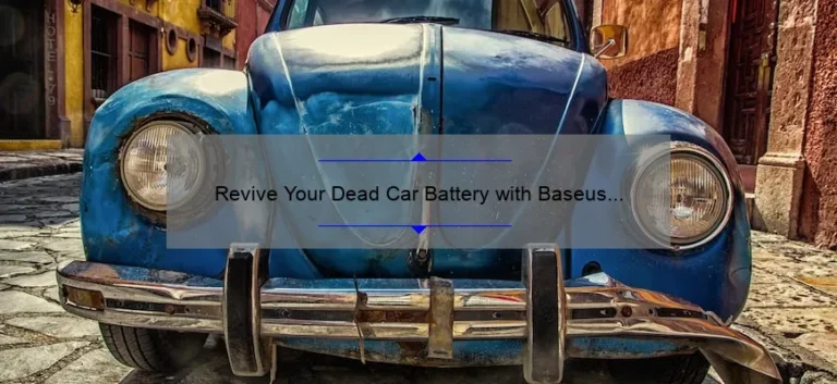 Revive Your Dead Car Battery with Baseus Car Jump Starter: A Comprehensive Review