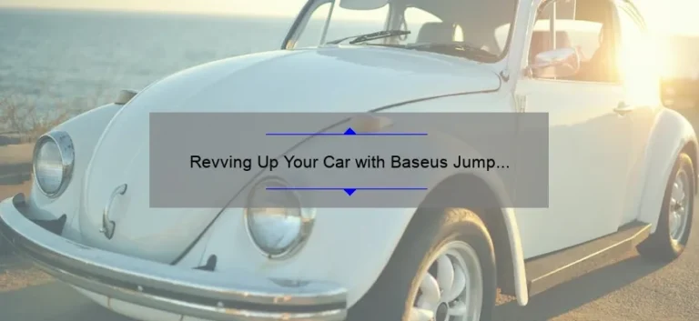 Revving Up Your Car with Baseus Jump Starter: A Comprehensive Review