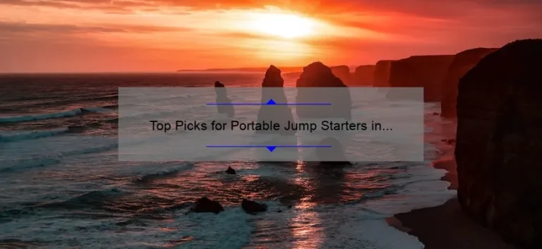 Top Picks for Portable Jump Starters in Australia: Never Get Stranded Again!