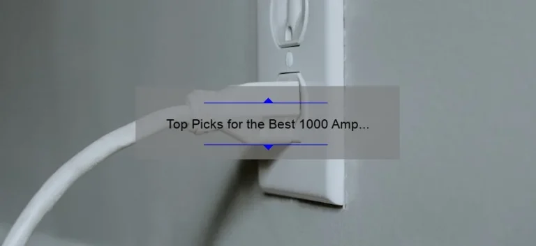 Top Picks for the Best 1000 Amp Jump Starters: Power Up Your Vehicle with Confidence Top Picks for the Best 1000 Amp Jump Starters: Power Up Your Vehicle with Confidence