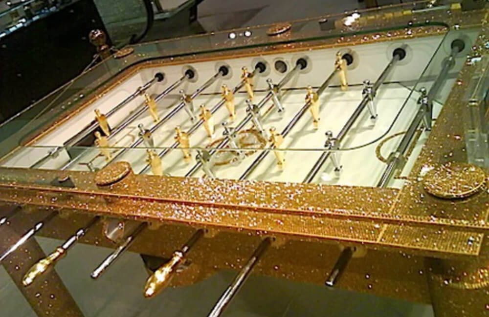 Golden Foosball Table @mayraperezmadri / Pinterest.com